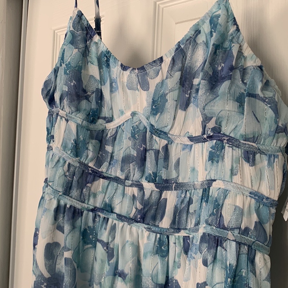 Floral bustier style flowy dress